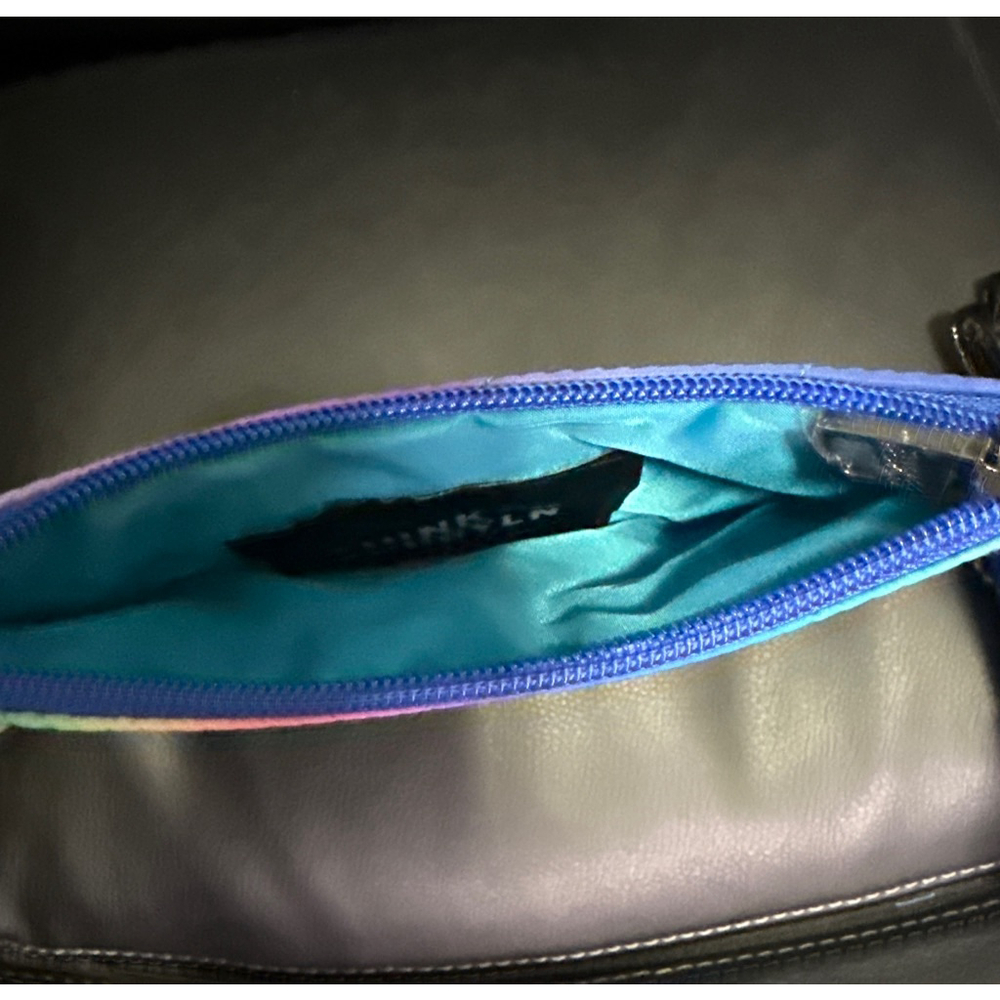 Think Royln Crossbody Bag Blue Lagoon Ombré w/RFID Protection & Pouch - Picture 9 of 10